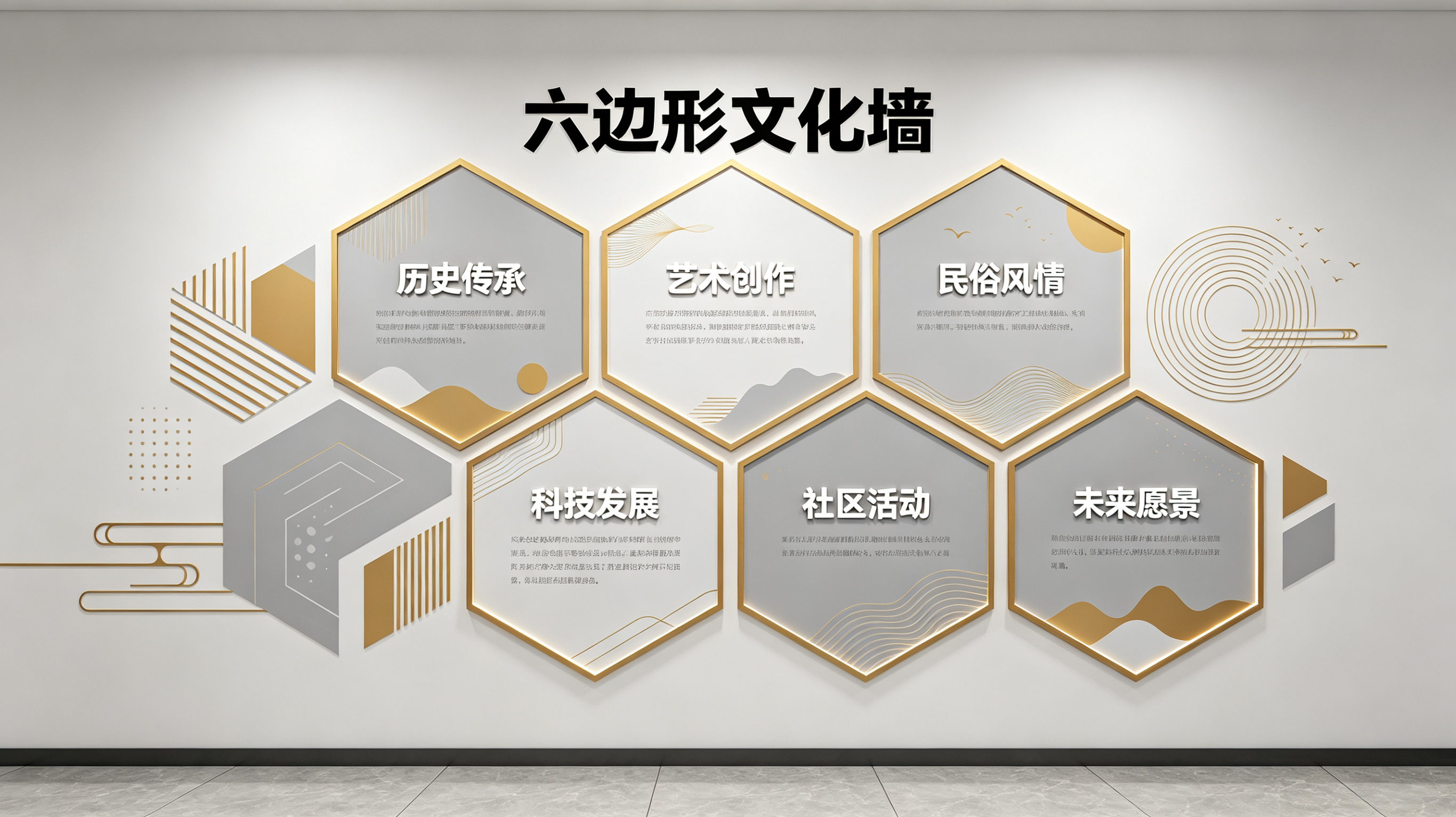 汝州企业文化墙 | 六边形信息美学